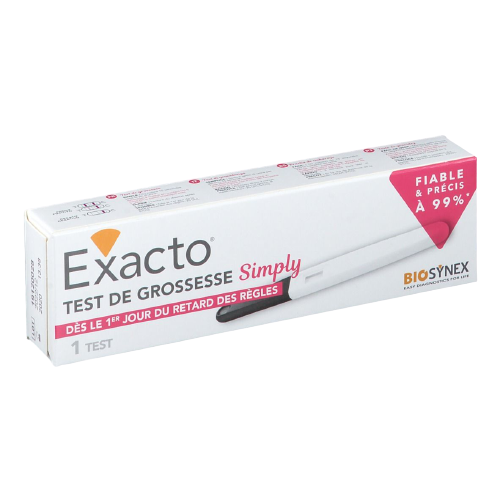 Exacto Test de Grossesse Précoce — stylo test urinaire, laboratoire Biosynex